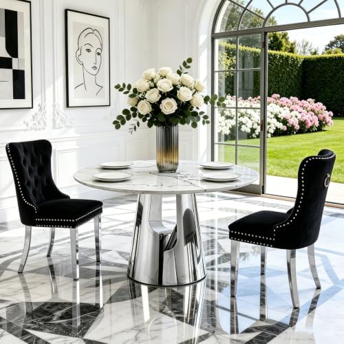 45” Round Dining Table Set For 2, Kitchen Table by Unknown