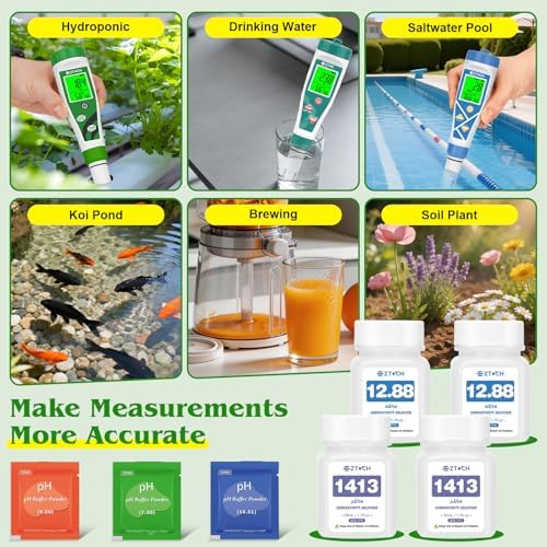 1413μS/cm &12.88mS/cm EC Calibration Solution-pH Calibration Powder - Image 6