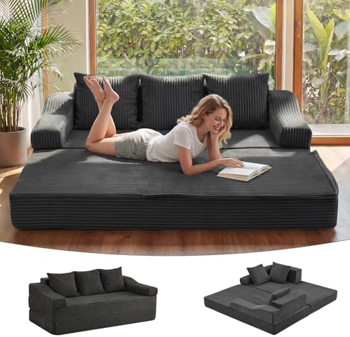 YOUDENOVA 78.7" Folding Convertible Sofa Bed, Boneless Sleeper Sofa Couch by YOUDENOVA