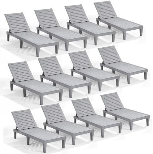 Nestl Lounge Chair Outdoor, Tanning Chair, Chaise Lounge Outdoor Set of 12 by Nestl