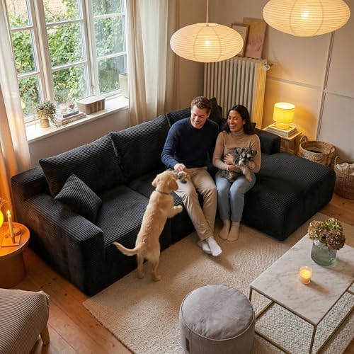 Homkdom Modular Sectional Sofa for Apartment, Right Facing Chaise - Image 2