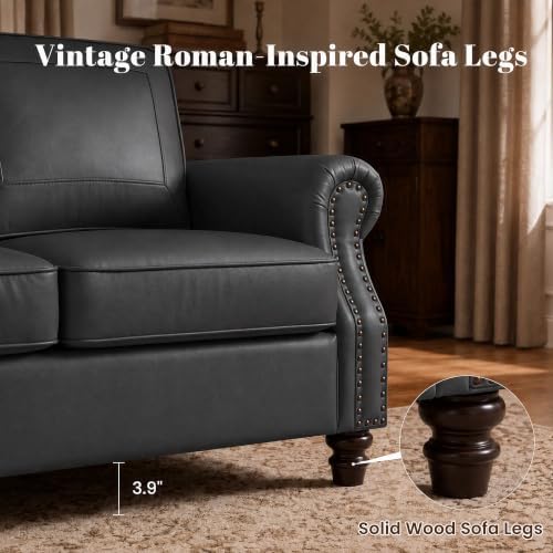 Kingfun Faux Leather Loveseat Sofa - Image 4