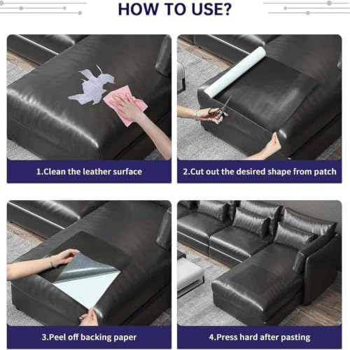 Leather Repair Patch for Couch, 24×54 inch Vinyl Repair Kits for Furniture - Image 4