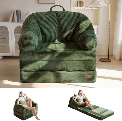 MAXYOYO Folding Sofa Bed with Backrest, Boneless Fold Out Couch with Handle by MAXYOYO