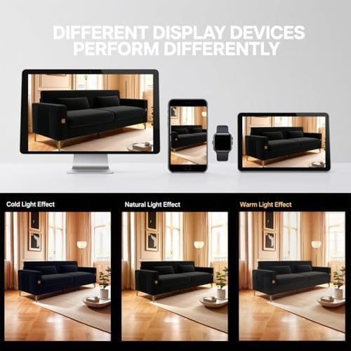 KEIKI 86" Oversized Luxury Velvet Sofa - Image 5