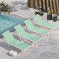 Outdoor Lounge Chair Set of 4, Aluminum Pool Lounge Chairs by Oasbira