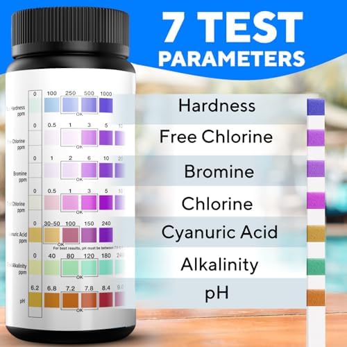 150 Spa Test Strips for Hot Tub, Pool Test Strips, 7 in 1 Water Kit - Image 2