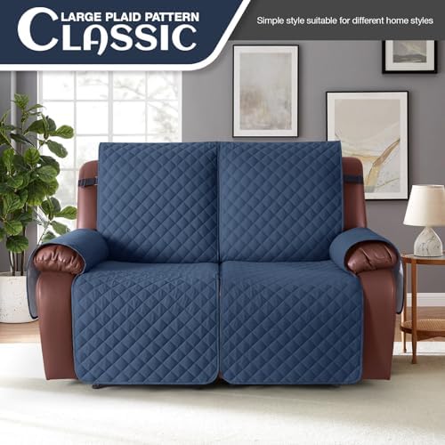 KinCam Waterproof Loveseat Recliner Covers Washable, 2 Seater - Image 2