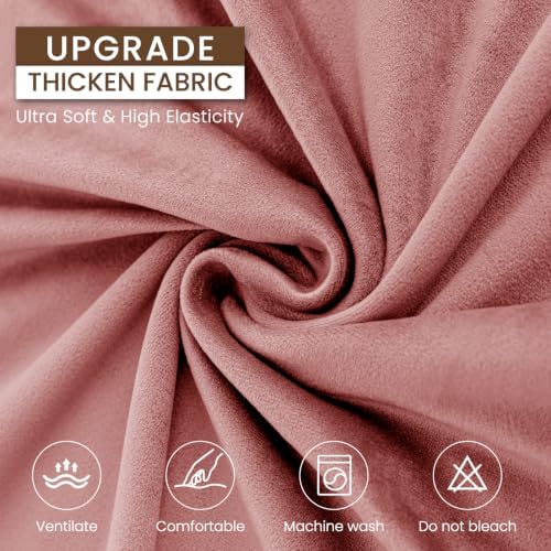 XINEAGE 4-Piece Velvet Oversize Sofa Cover, Couch Covers - Image 5
