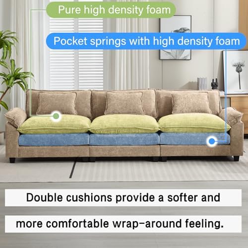 Oprisen 2 Pieces Cloud Couch Set, Upholstered Comfy Modular Sectional Sofa Deep - Image 3