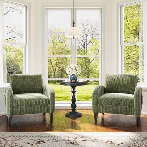 Homkdom Accent Chair with Side Pockets & Ergonomic Backrest - Image 6