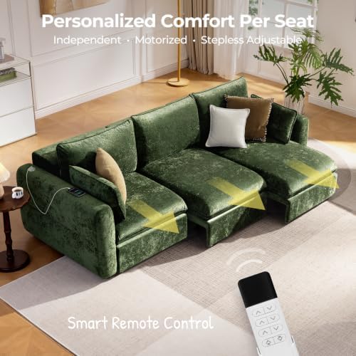 103" Electric Pull Out Sleeper Sofa Bed, 2in1 Power Extendable Couch Bed - Image 4