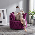 Modern Velvet Round Accent Armchair by Vetioc