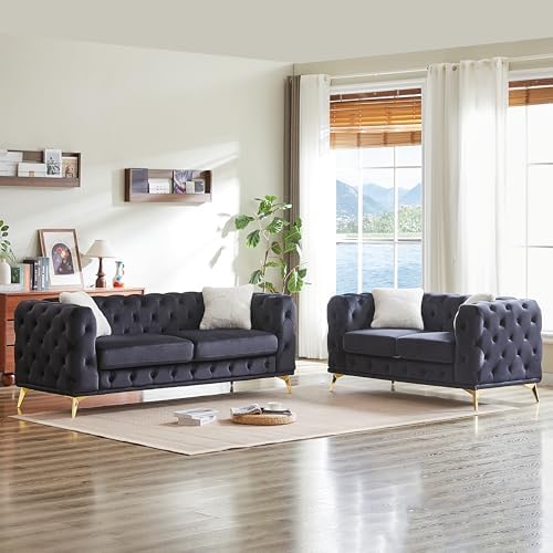 KEIKI 2-Piece Luxury Chesterfield Sofa Set by KEIKI