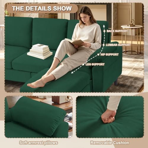 4 Pieces Sectional Couches, Sofa Set and 2 Accent Chairs - Image 5