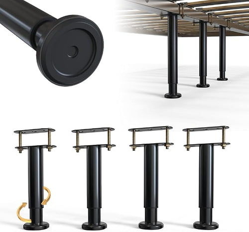 4Pcs Bed Frame Support Leg, Adjustable Height 5"-8.6", Extra Sturdy Steel Bed by YUEYIN