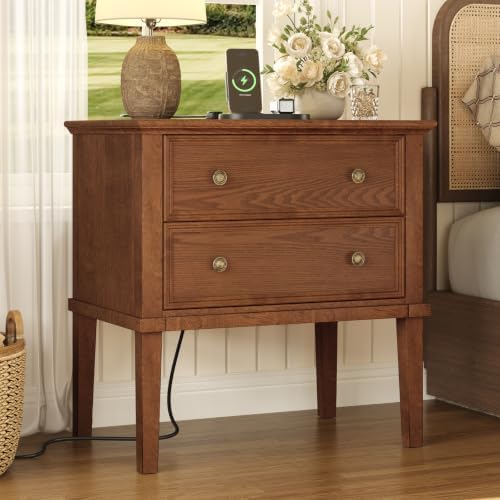 IKENO Solid Wood Nightstand by IKENO