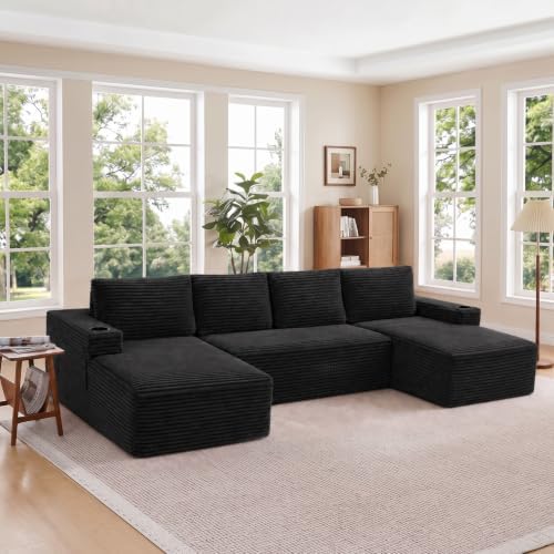 Skepphlay 133" U Shaped Couch, Boneless Sectional Couches by Unknown