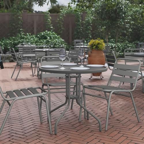 Flash Furniture 31.5 in Metal Round Table - Image 2