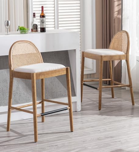 DUOMAY Modern Bar Stools Set of 2, 29 Inches Bar Height Barstools by DUOMAY