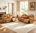 Leather Recliner Sofa Set, 2 Pieces, Modern Style, Bonded Leather, Sofa & by Caberryne