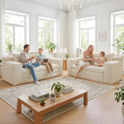 Boneless Couch, 3 Seater Boneless Couch Bed – 3-in-1 Convertible Sleeper Sofa - Image 2
