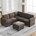 81'' V Shaped Modular Sofa, Storage Sectional Couch by WUTUTUEE