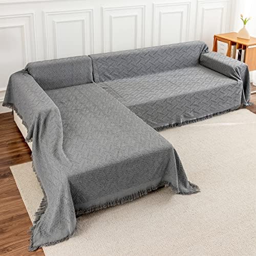 Deep Dream Sectional Couch Covers, 2 Pieces Sectional Sofa Cover, L Shaped by DeepDream