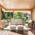 Belord 6 Piece Wicker Patio Furniture Set, Outdoor Swivel Rocker Chairs Set of 2 by Belord