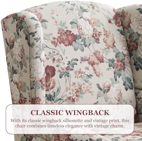 High Back Wingback Accent Chair, Upholstered Single Armchair Sofa - Image 5