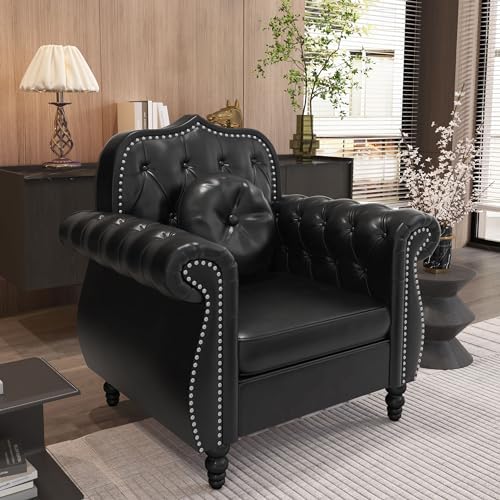 AVZEAR Chesterfield 2-Piece Living Room Sectional Sofa Set, Mid-Century Modern - Image 4