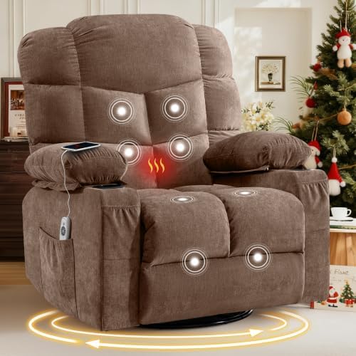 MAHOMICO Swivel Rocker Recliner Chair by MAHOMICO