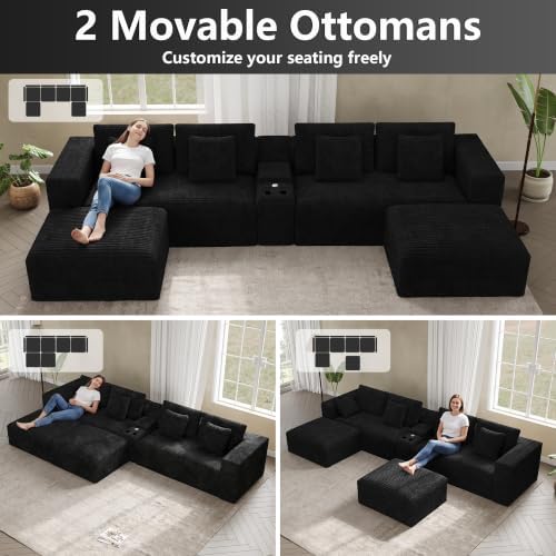 ONEMMLION 151" Oversized Cloud Sectional Couch - Image 4