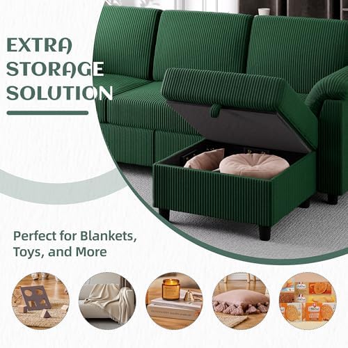 Vongrasig Convertible Sectional Couch, 3 Seat L Shaped Sofa - Image 5