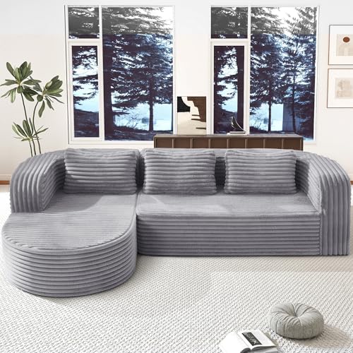 Hobestluk Boneless Couch Modular Sectional Sofa L-Shape Lounge Cloud Couch by YourHomeDeservesMore