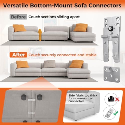 Sectional Couch Connectors, Thickened Interlocking Alligator Couch Connectors - Image 5