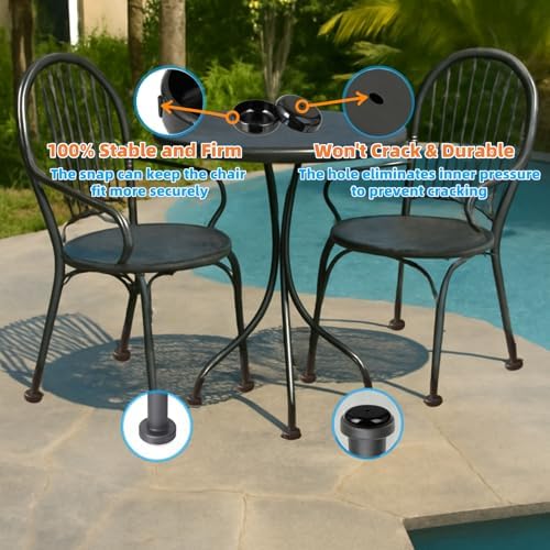 Wrought Iron Patio Furniture Feet Caps - Image 5