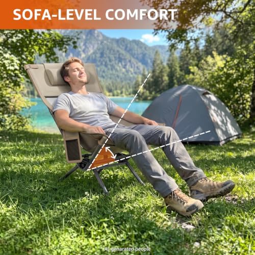 Portable Folding Rocking Camping Chair - Image 2