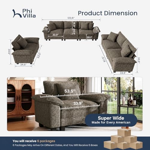 PHI VILLA 3-Piece Modular Sofa Set - Image 3