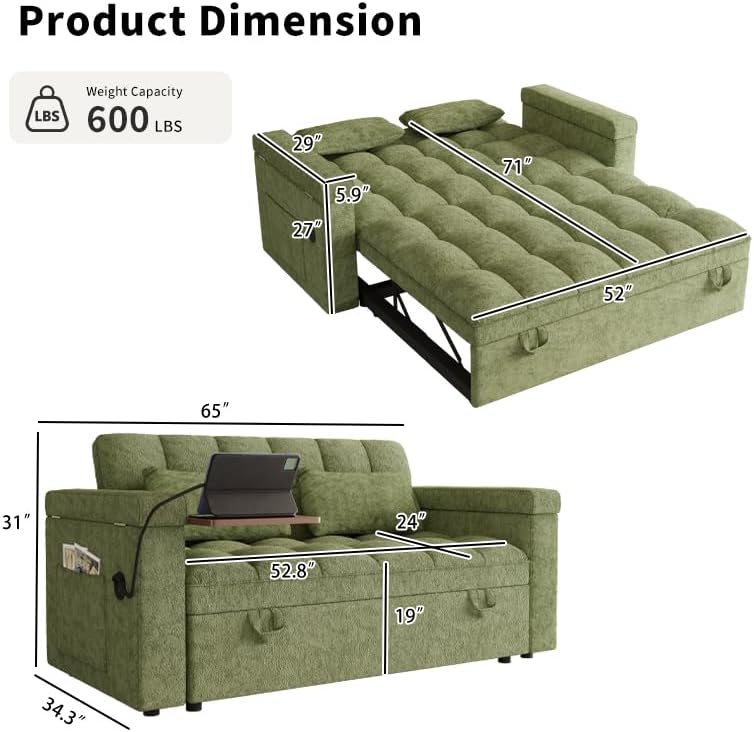 Full Sleeper Sofa Bed - Image 2