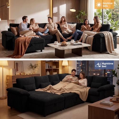 110 Inch Modular Sectional Sleeper Sofa - Image 4