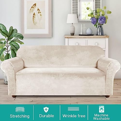 Turquoize Velvet Couch Covers Stretch Oversized Sofa Cover - Image 2