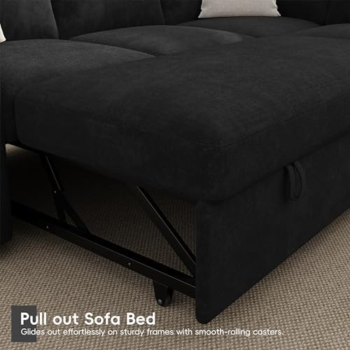 104" Sectional Sleeper Sofa Bed, 7 Seat Pull Out Couch - Image 6