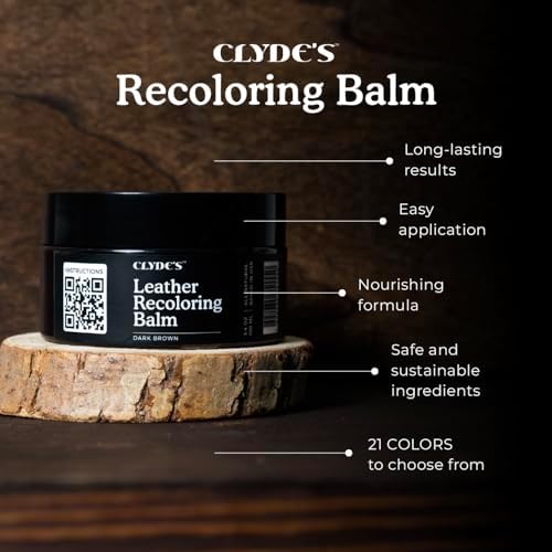 Clyde's™ Leather Company Leather Recoloring Balm – Color Restore & Scratch - Image 2