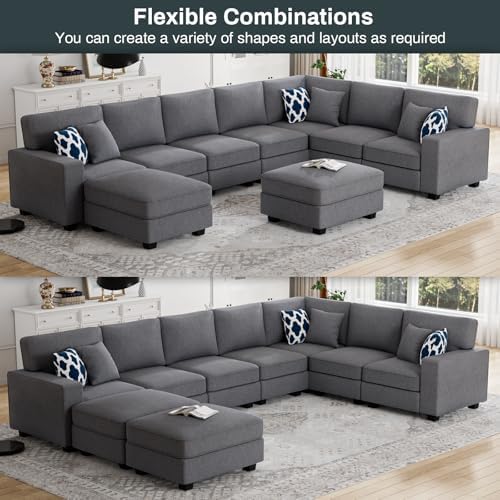 Legend Vansen Oversized Modular Sectional Sofa, U/L‑Shaped Reversible Couch - Image 5