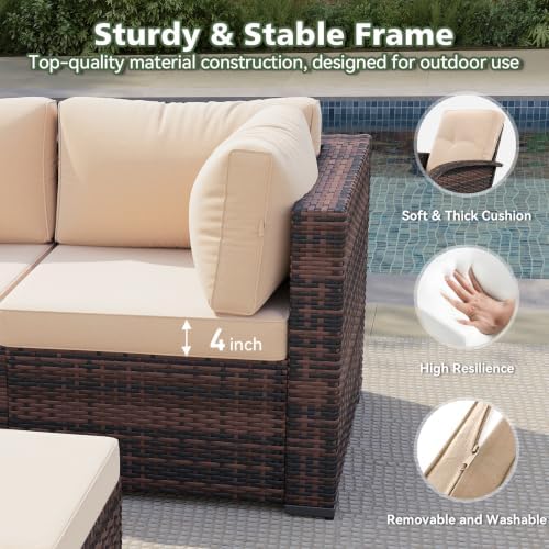 Aoxun 10 Piece Outdoor Patio Furniture Set - Image 3
