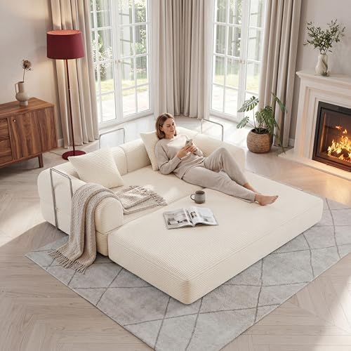 Futon Sofa Bed Modular Loveseat Sleeper Folding Pull Out Couch - Image 3