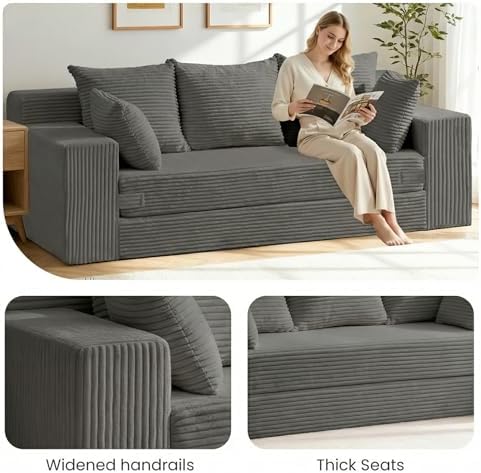 Boneless Couches 70 inch, 3 Seater Boneless Couch - Image 6