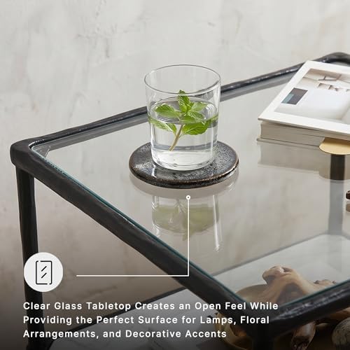 Signature Design by Ashley Modern Glass and Marble End Table - Image 6
