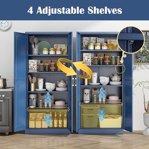 Steeloong 71"Metal Pantry Storage Cabinet - Image 5